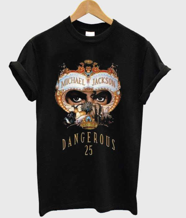 Michael Jackson Dangerous Tour Black T-Shirt